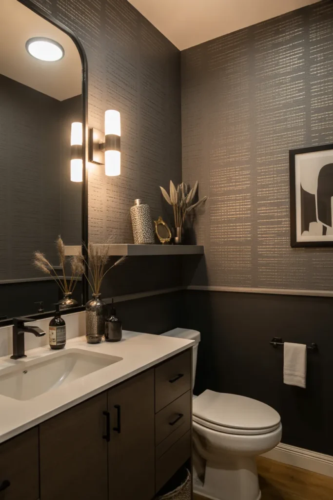  Moody Charcoal Wallpaper With Modern Texture