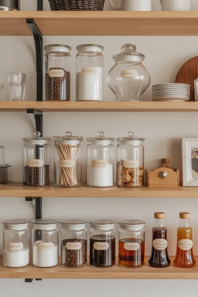  Coffee Station with Glass Jar Organization