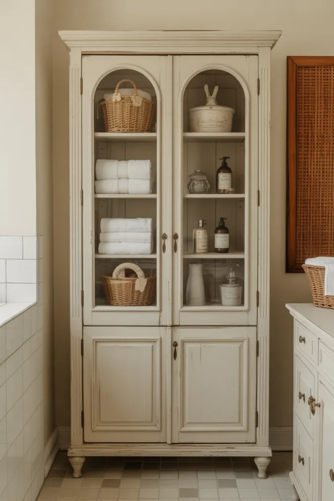 Freestanding Linen Cabinet Display