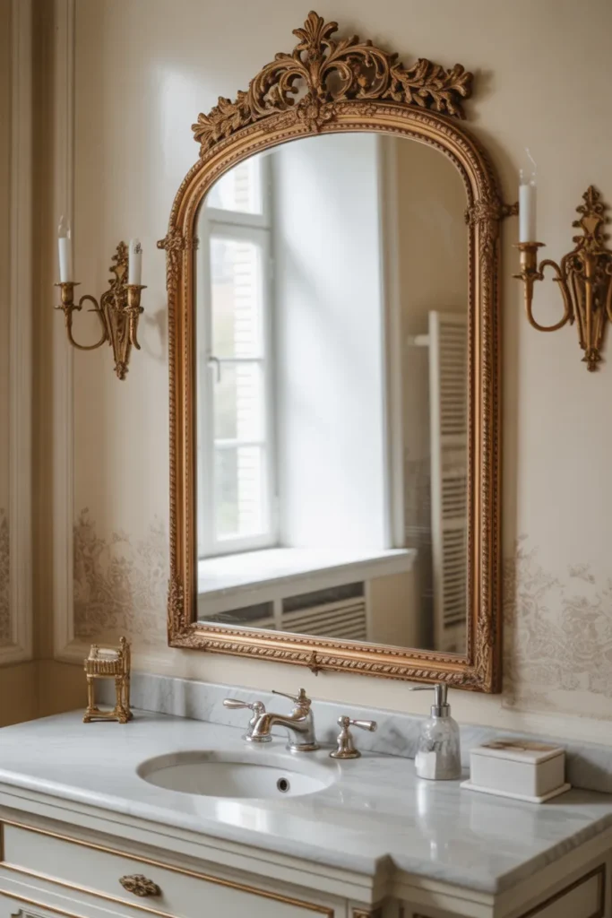 Ornate Gold-Framed Mirror