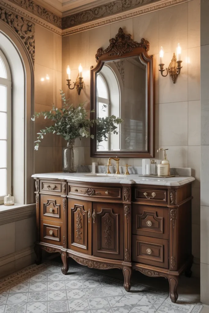 Victorian-Inspired Vanity Cabinet