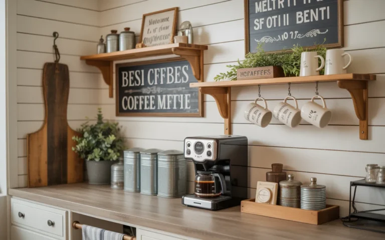 coffee station in the kitchen