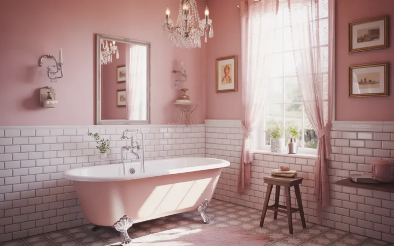pink retro bathroom