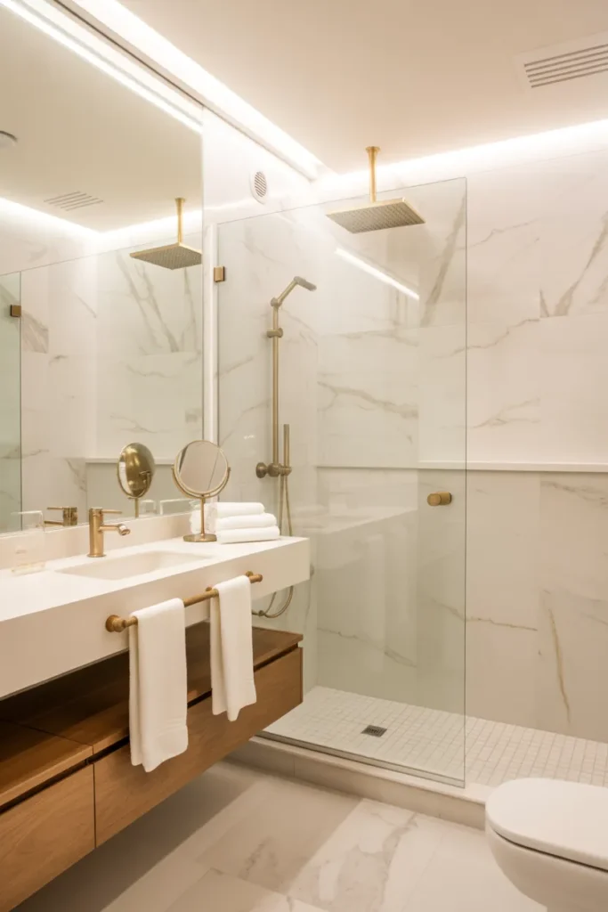  Modern Marble Guest Bathroom