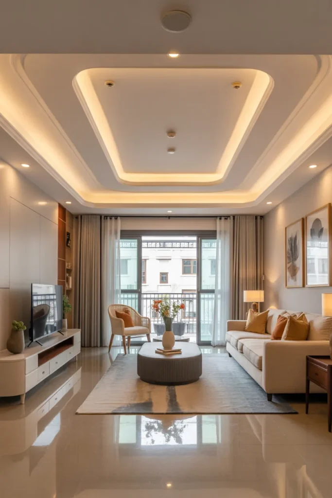  Modern Tray False Ceiling Design