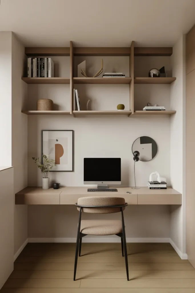   Floating Desk Setup for Ultra-Small Spaces