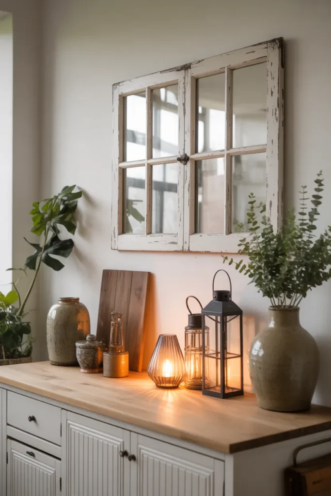  Vintage Window Frame Wall Accent