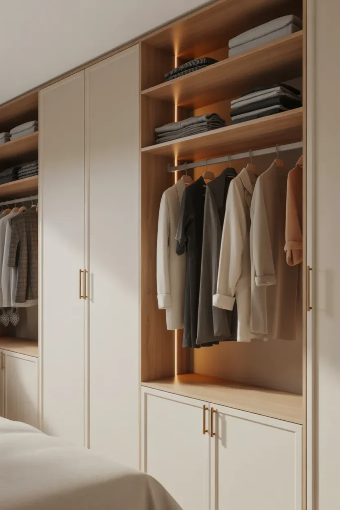  Wardrobe with Open Hanging Section
