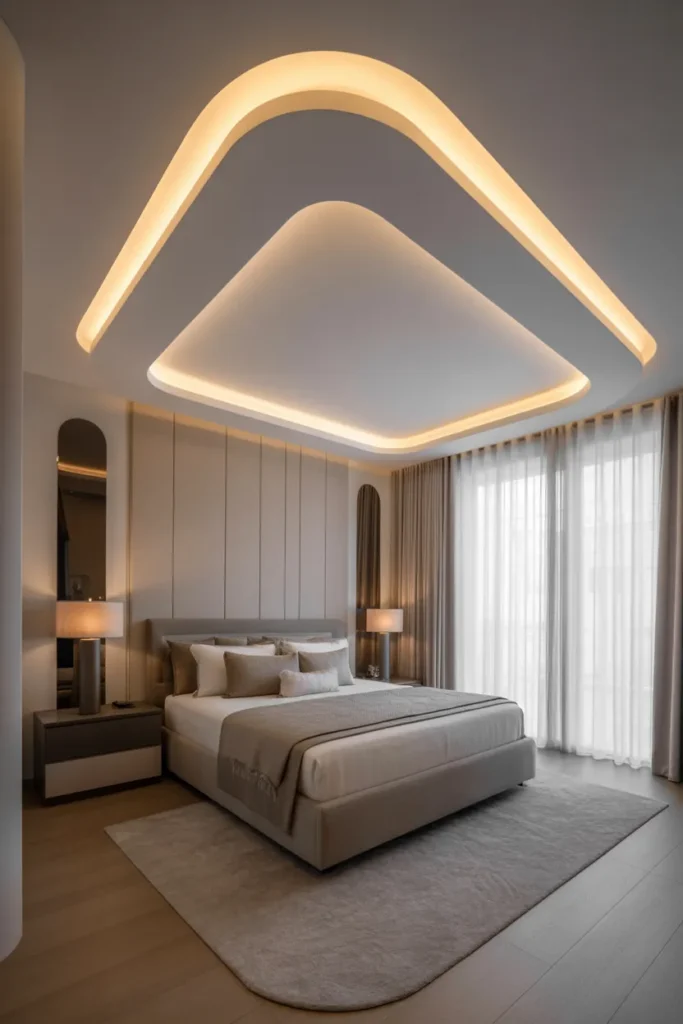Floating False Ceiling with Concealed Lighting