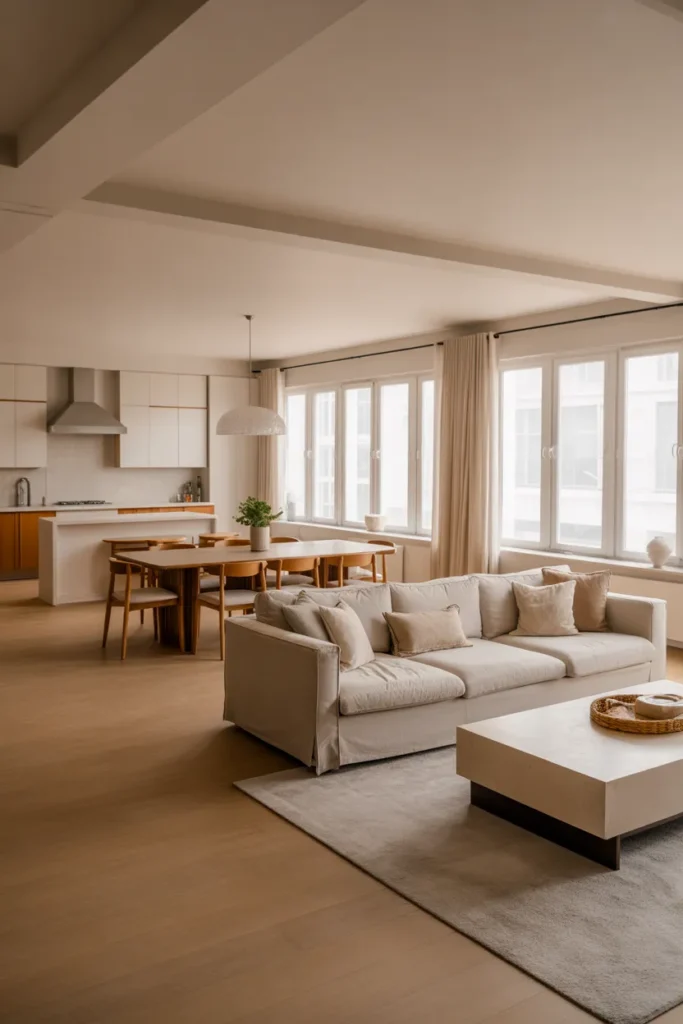   Open Concept Living Room With Seamless Flow