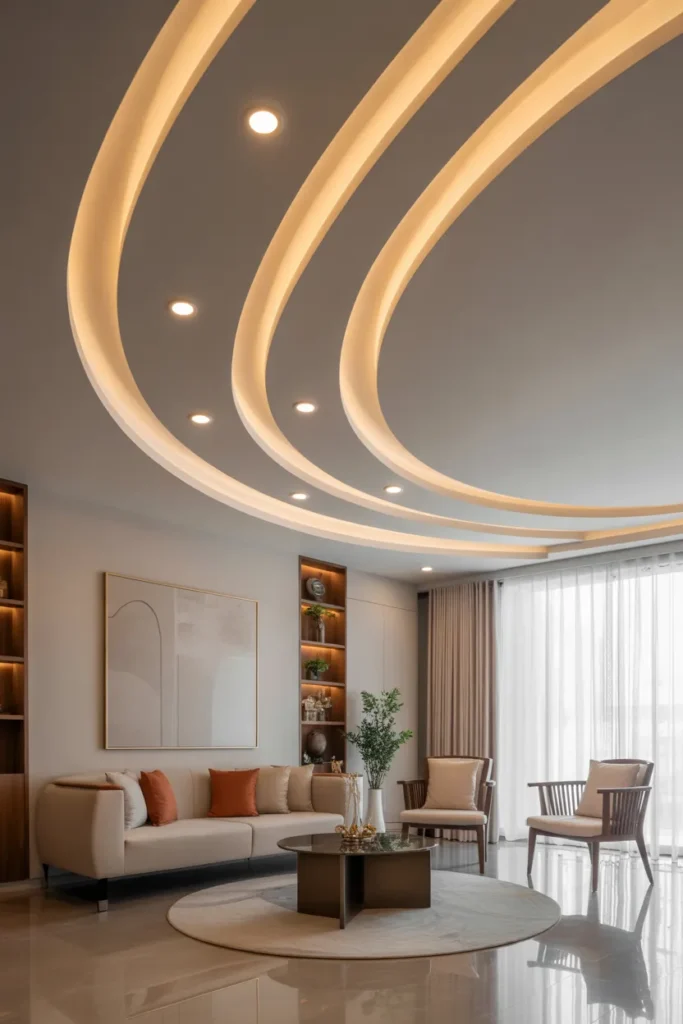  Curved False Ceiling Design