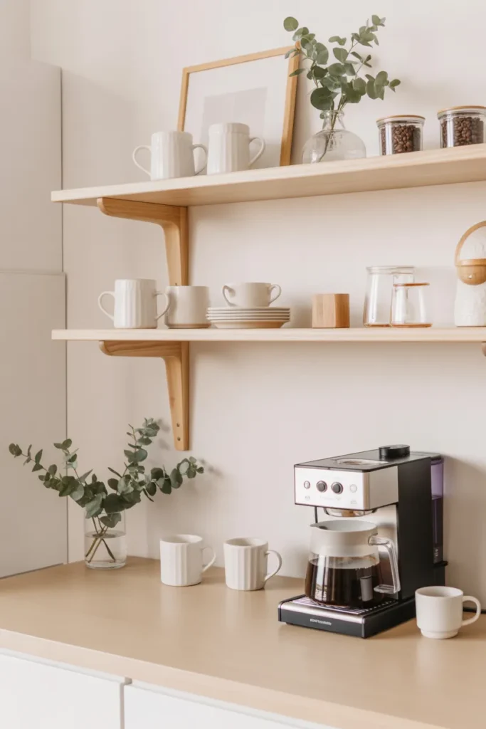  Scandinavian Coffee Station with Natural Tones