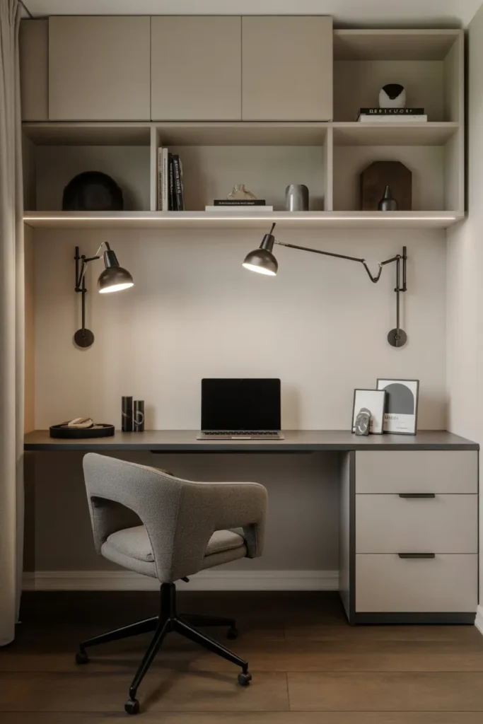 Use Wall-Mounted Lighting to Save Desk Space