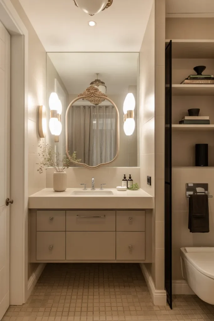  Compact Luxury Powder Room