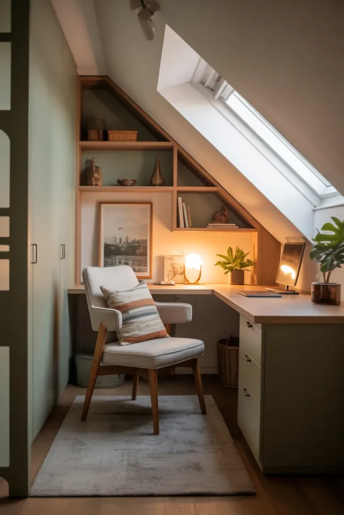 Cozy Attic Home Office Retreat