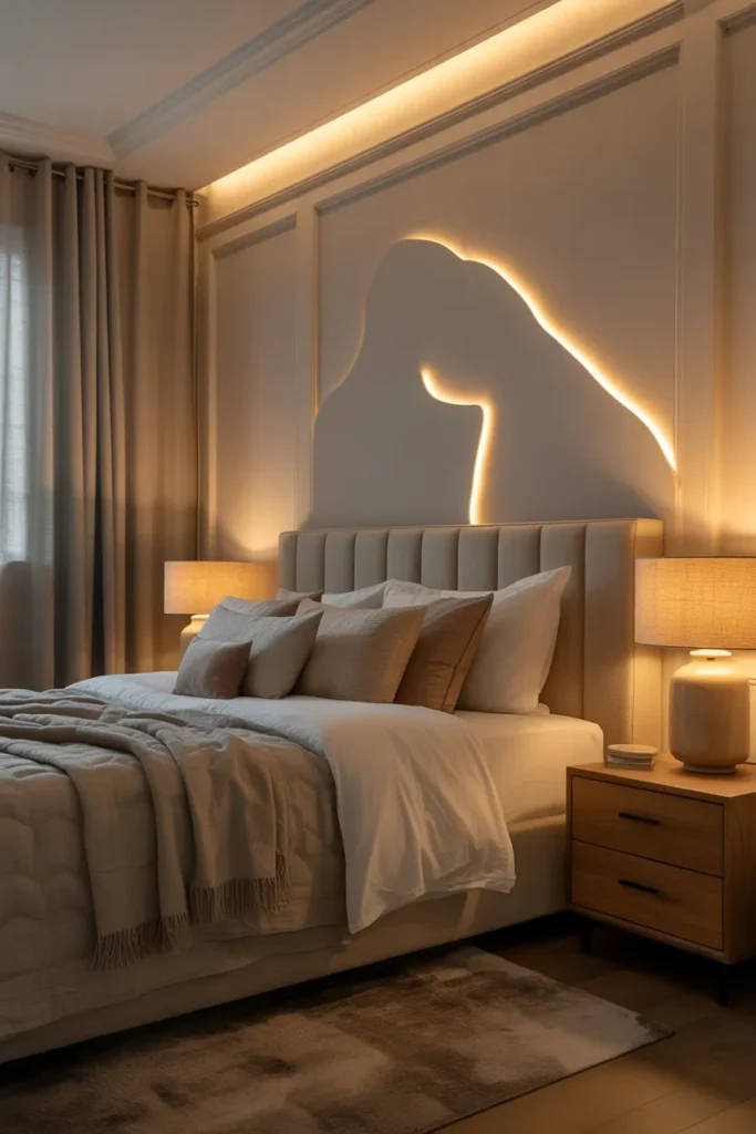Cozy Bedroom with Ambient Lighting