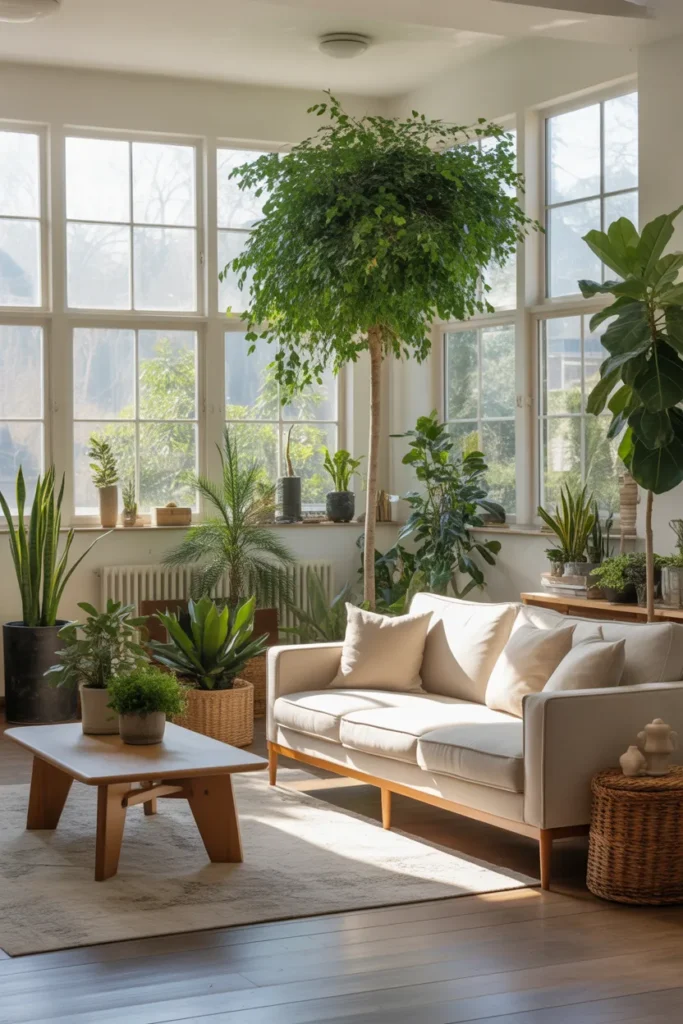  Green Living Room With Indoor Plant Paradise