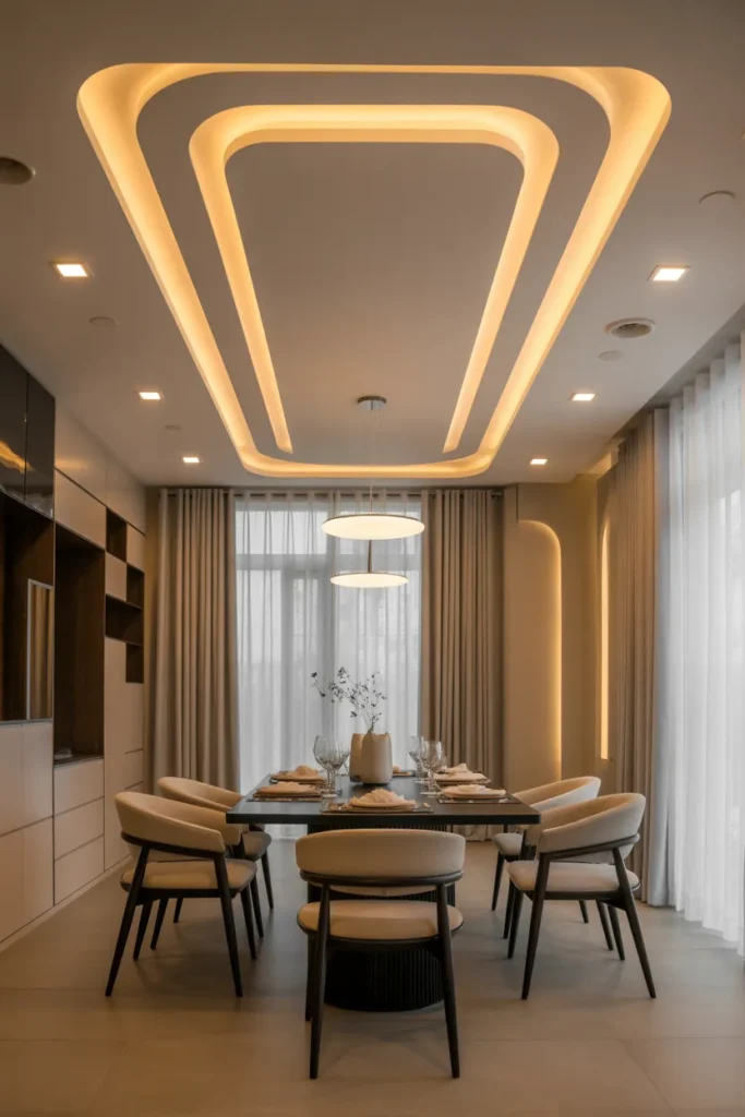  Contemporary Rectangle Frame Ceiling Design