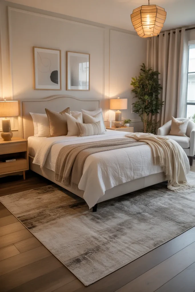 Cozy Bedroom with a Statement Rug