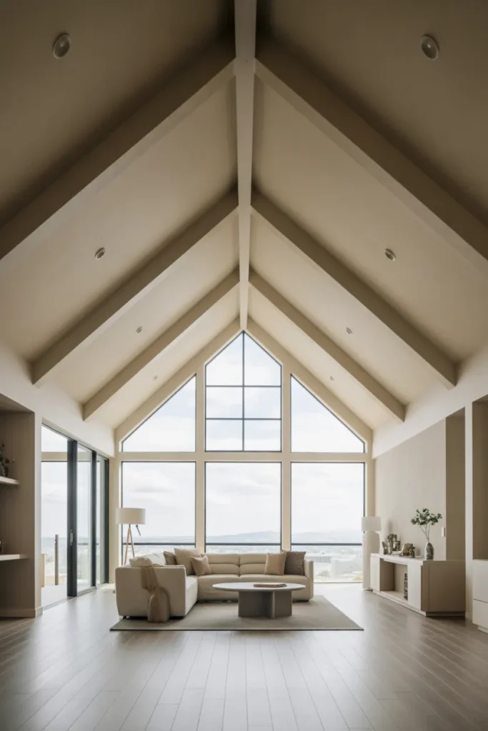  Vaulted Ceiling with Modern Minimalist Details