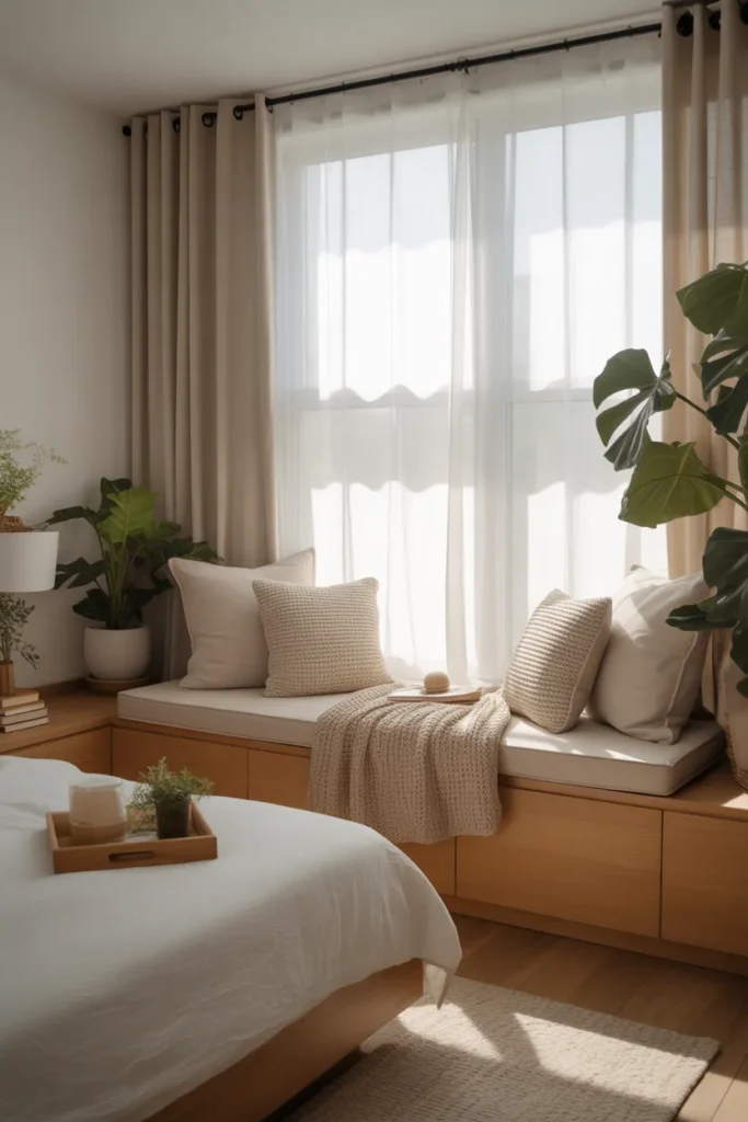 Cozy Bedroom with a Window Seat