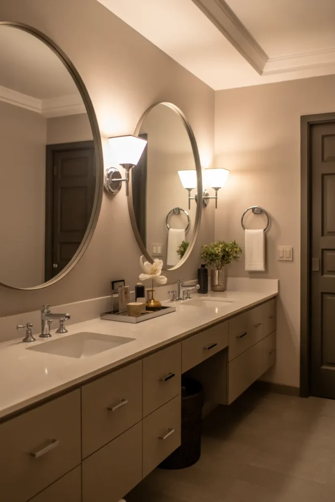  Double Mirror Guest Bathroom
