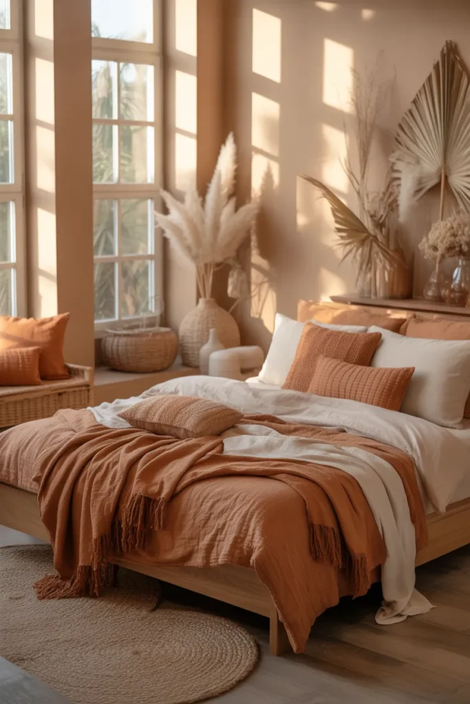 Cozy Bedroom with Warm Earth Tones