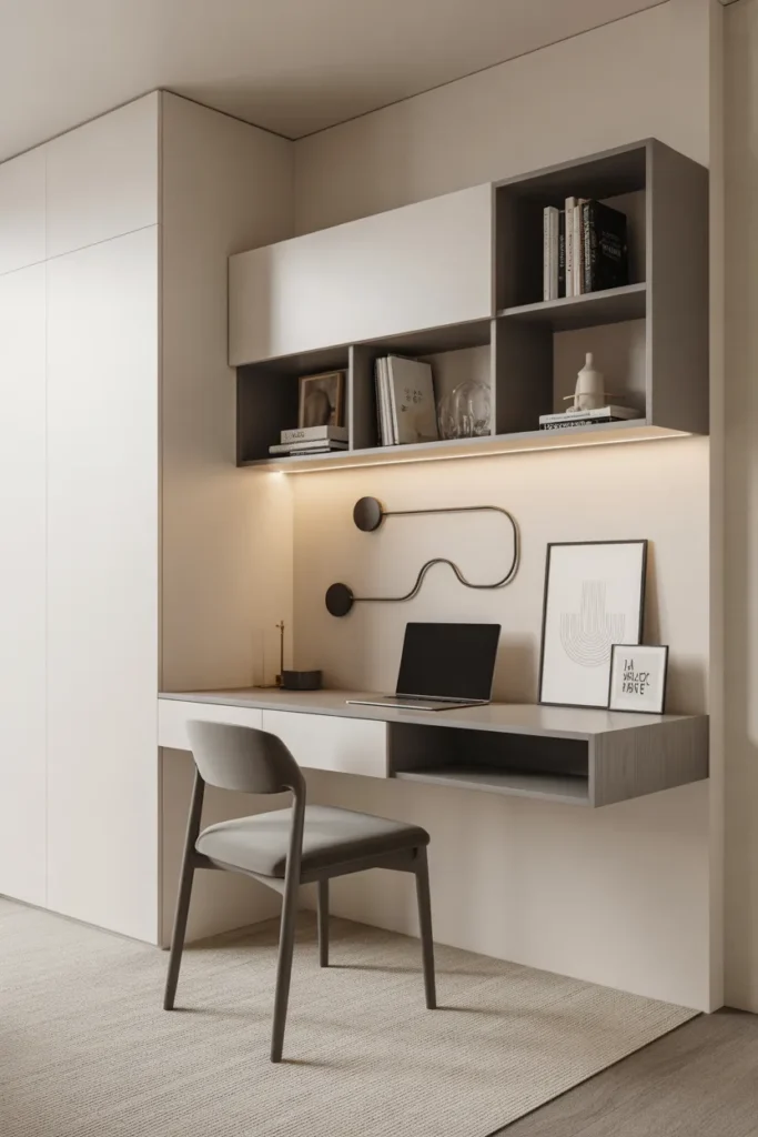  Minimalist Wall-Mounted Desk Workspace