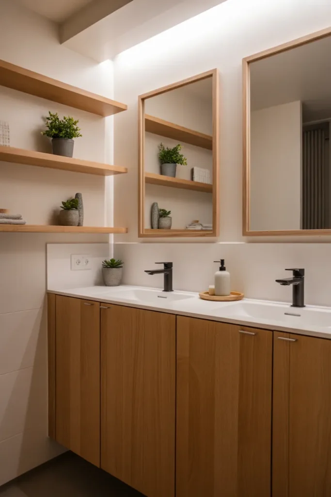 Natural Wood Accents for Warmth