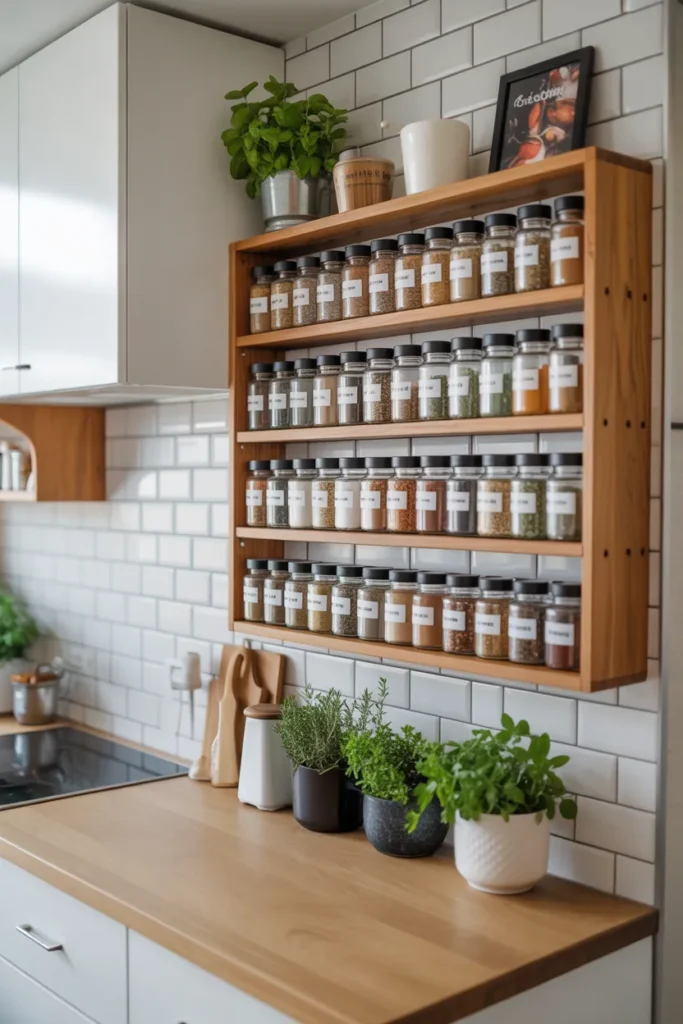  Wall-Mounted Spice Rack Display