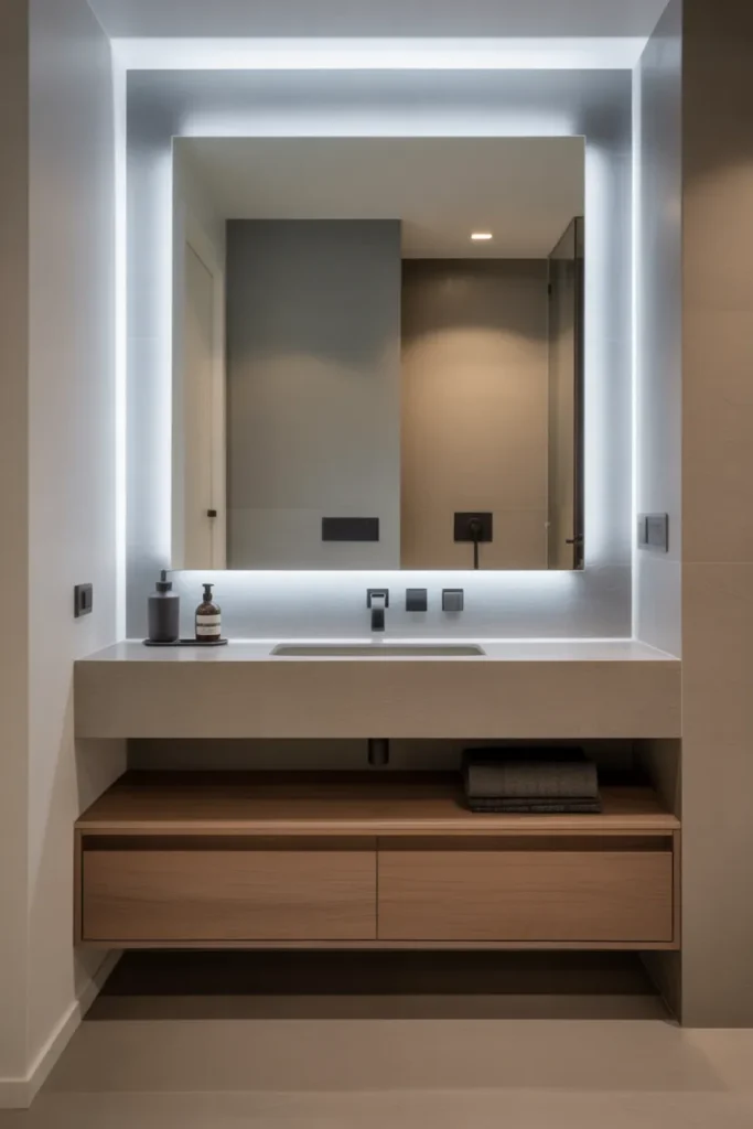 Backlit Mirror for a Luxury Feel