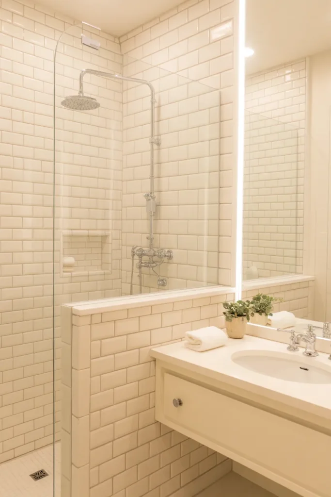  Bright All-White Shower Retreat