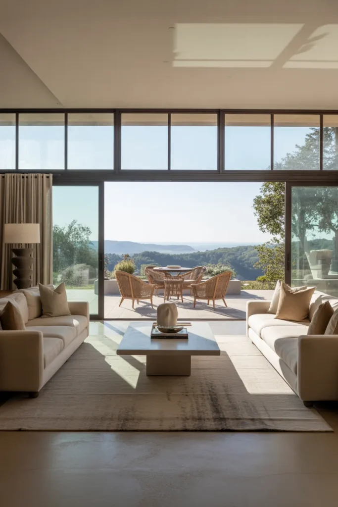  Living Room With Floor-to-Ceiling Windows