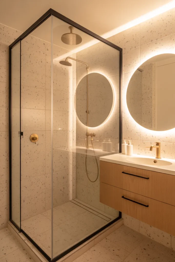   Terrazzo Shower with Modern Character