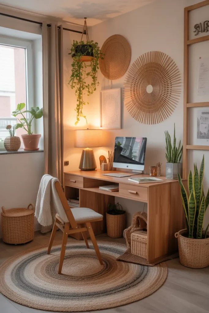 Boho-Inspired Mini Home Office