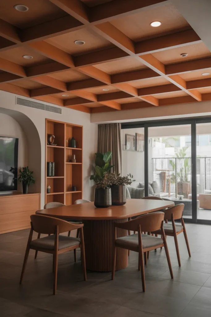   Elegant Wooden False Ceiling Design