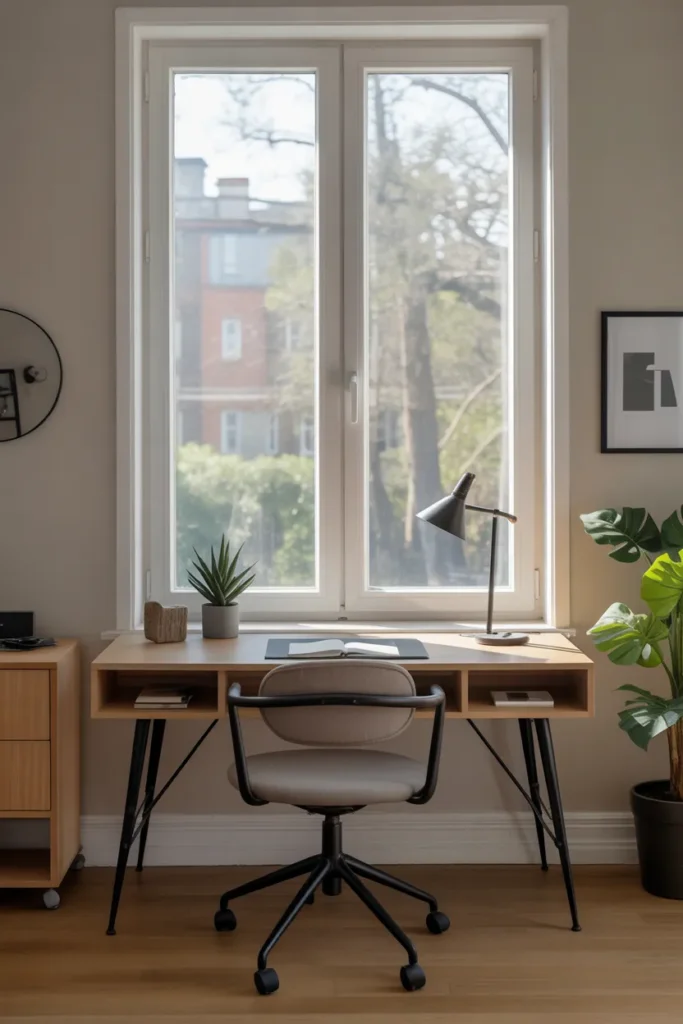 Window-Facing Desk Setup