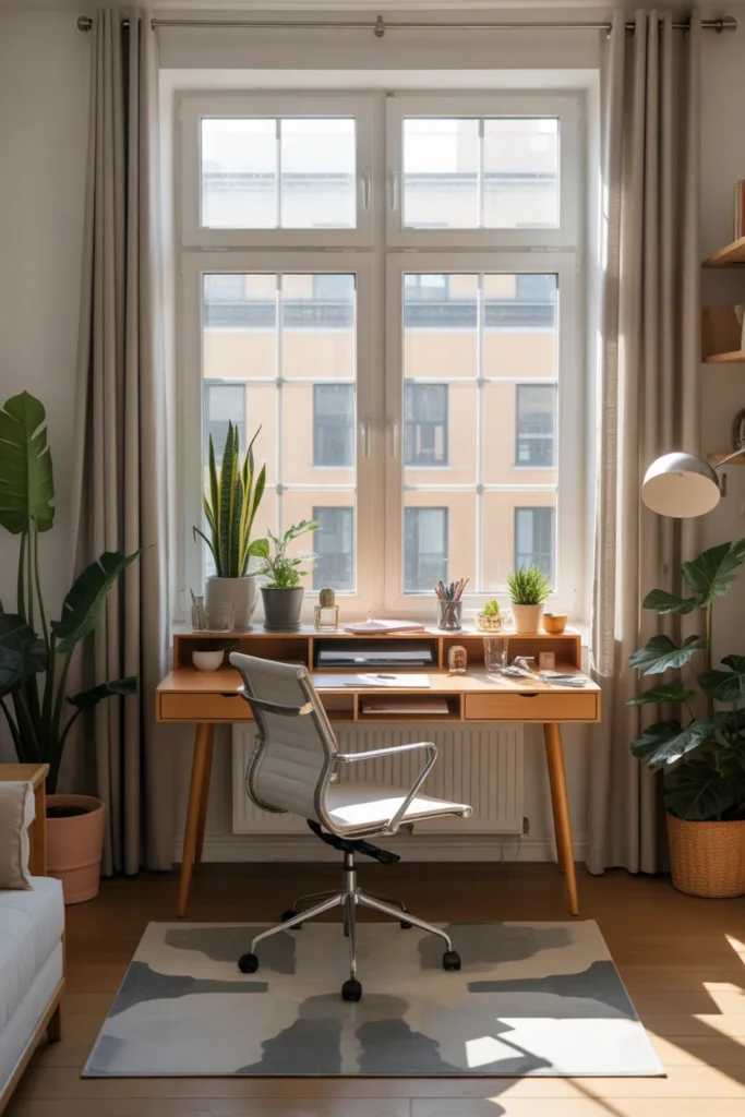  Window-Facing Desk with Natural Light