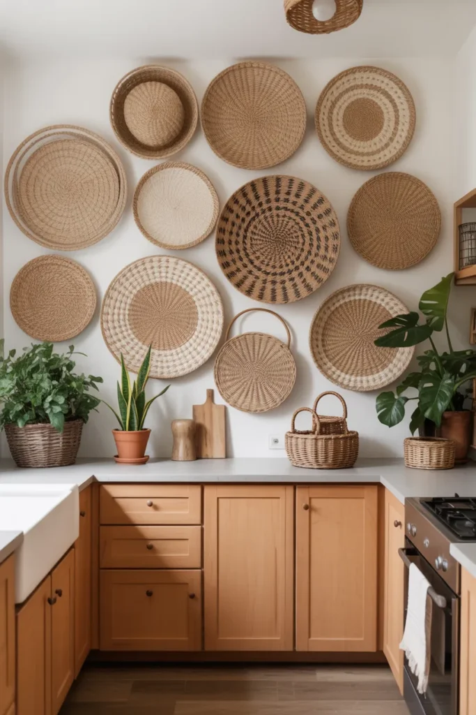  Decorative Woven Basket Wall Display