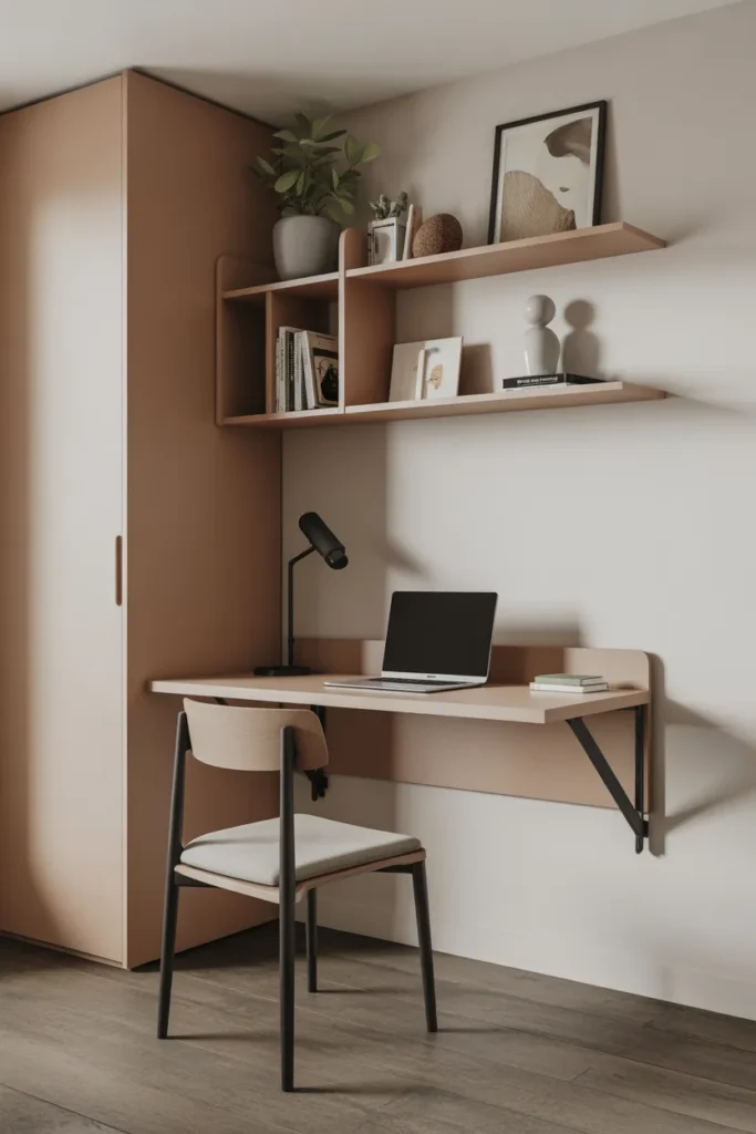 Wall-Mounted Fold-Down Desk