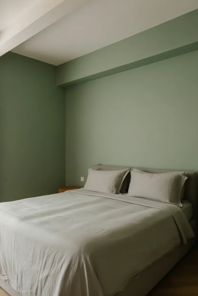  Minimalist Green and Gray Bedroom Retreat