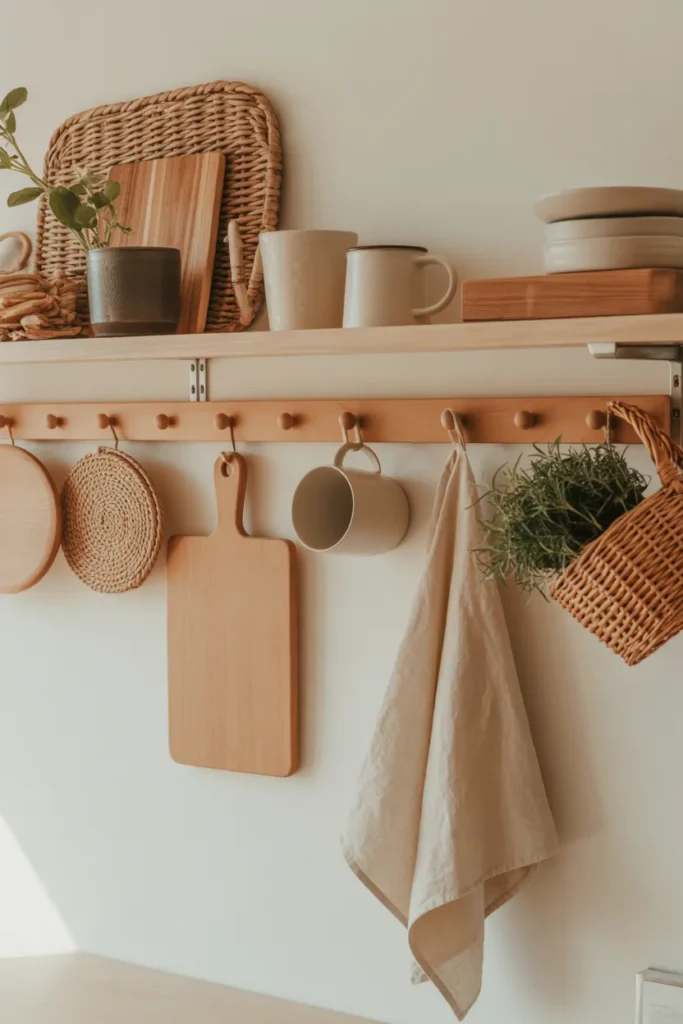   Stylish Peg Rail with Hanging Decor