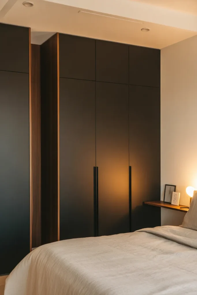  Matte Black Modern Wardrobe