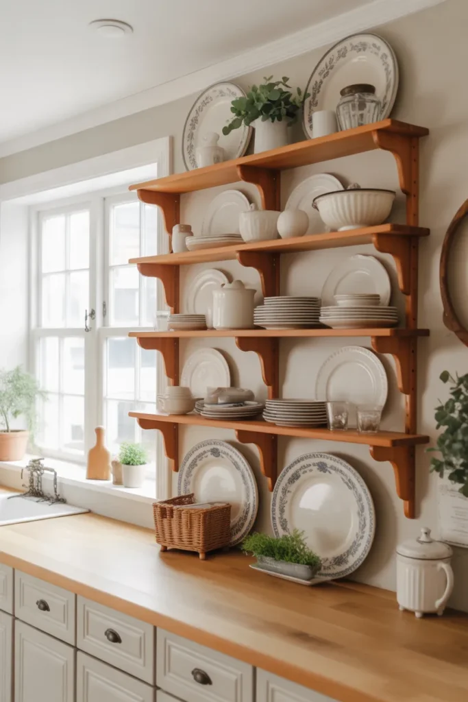  Open Plate Rack Wall Feature