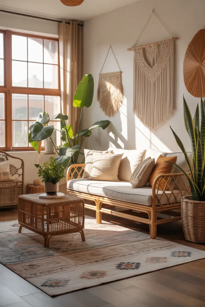  Boho Living Room Filled With Natural Elements