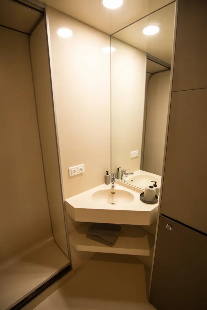 Corner Sink for Space Efficiency