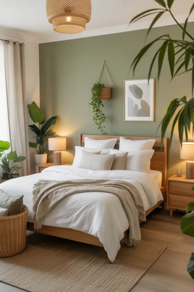 Cozy Bedroom with Layered Bedding