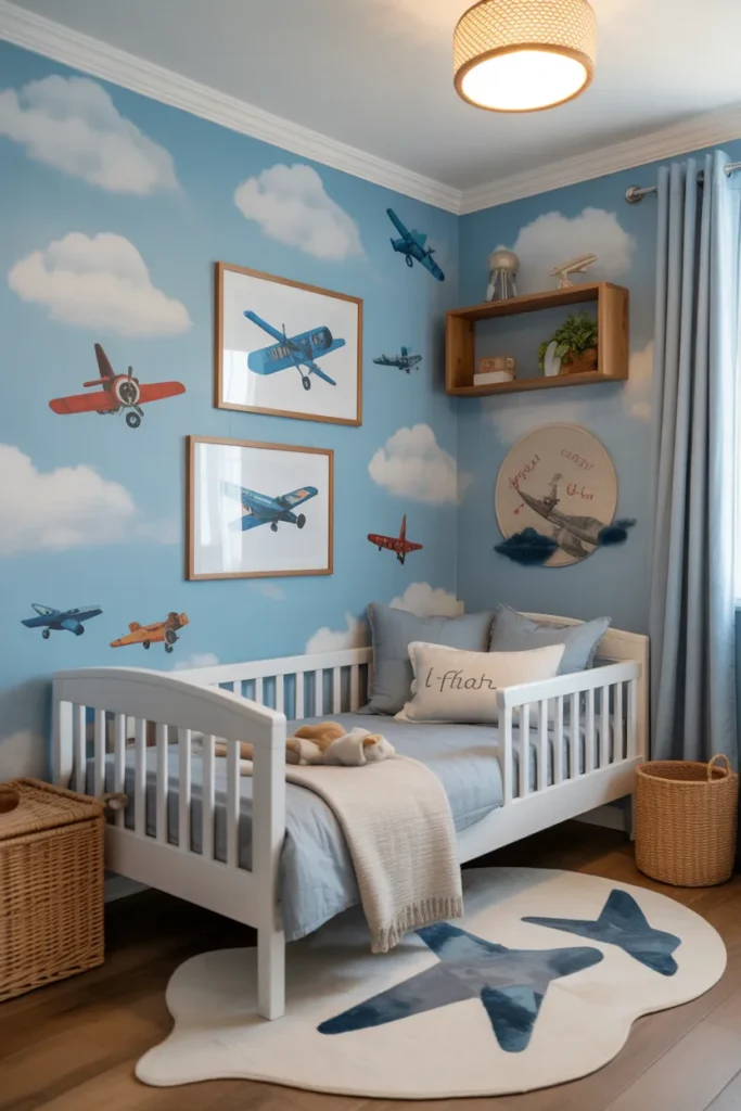  Airplane Adventure Toddler Bedroom