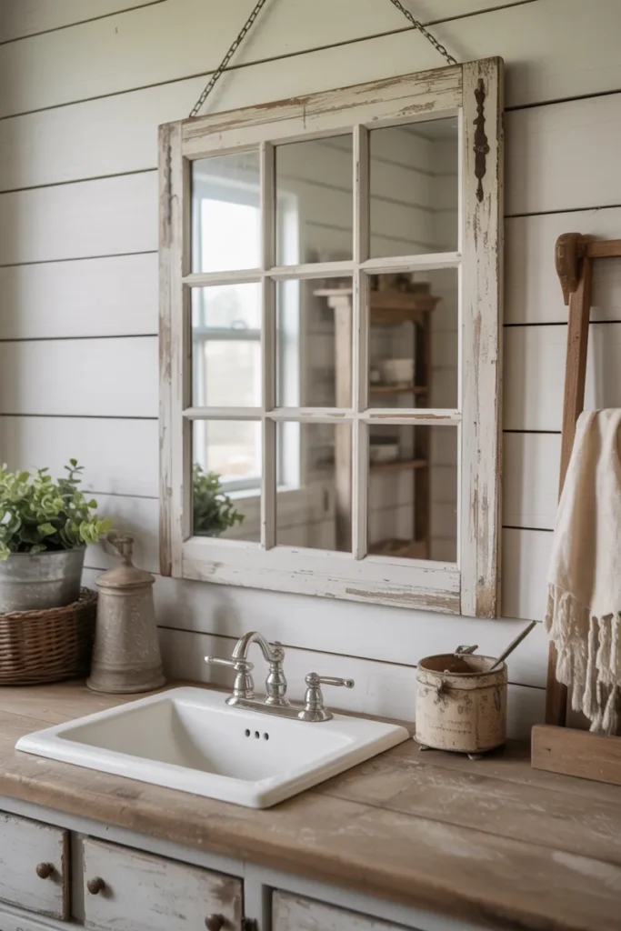 Antique Window Frame Wall Decor