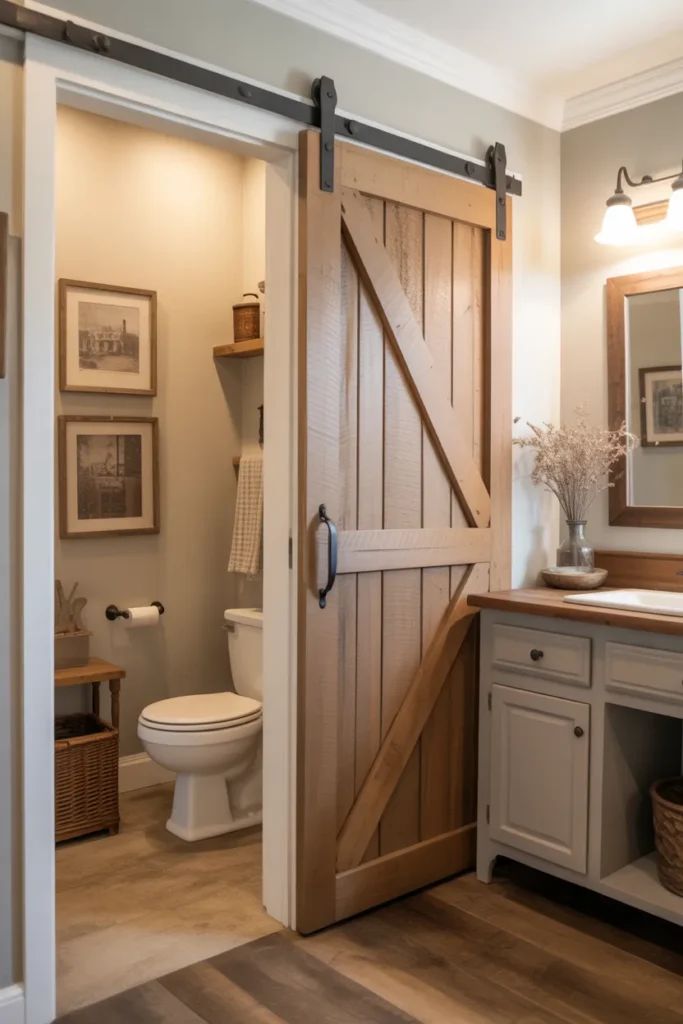 Barn Door Bathroom Entrance